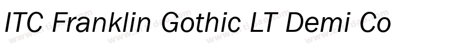 ITC Franklin Gothic LT Demi Condensed Italic字体转换